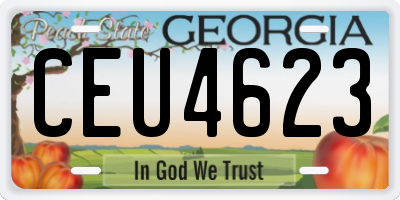 GA license plate CEU4623