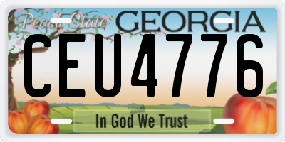 GA license plate CEU4776
