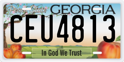 GA license plate CEU4813