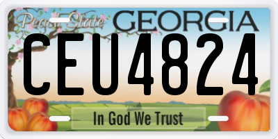 GA license plate CEU4824
