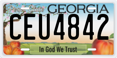 GA license plate CEU4842