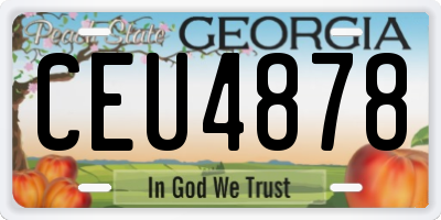 GA license plate CEU4878