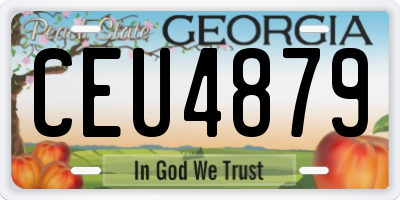 GA license plate CEU4879
