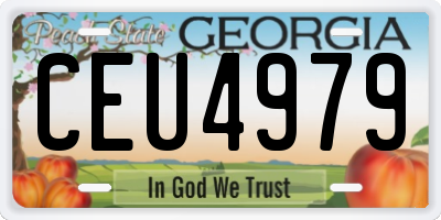 GA license plate CEU4979