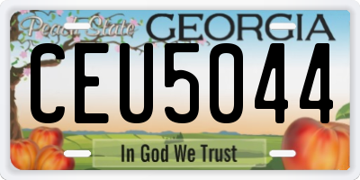 GA license plate CEU5044