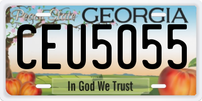 GA license plate CEU5055