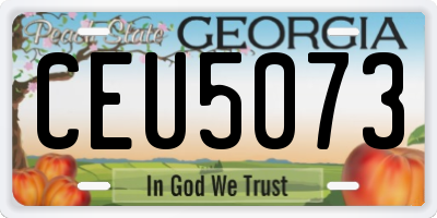 GA license plate CEU5073