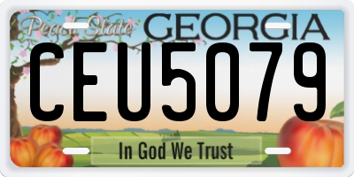 GA license plate CEU5079