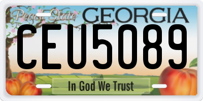 GA license plate CEU5089