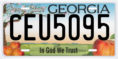 GA license plate CEU5095
