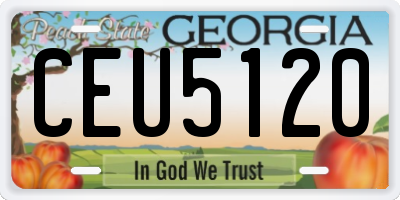GA license plate CEU5120