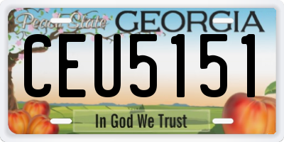 GA license plate CEU5151