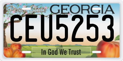 GA license plate CEU5253