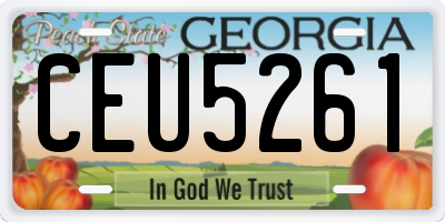 GA license plate CEU5261