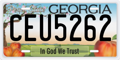 GA license plate CEU5262