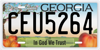 GA license plate CEU5264