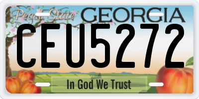 GA license plate CEU5272