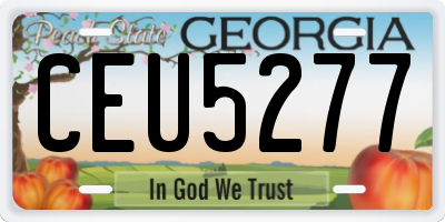 GA license plate CEU5277