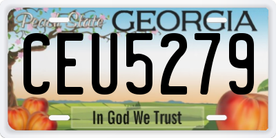 GA license plate CEU5279