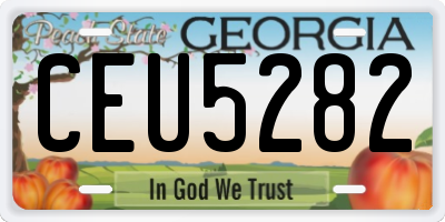 GA license plate CEU5282