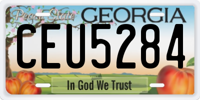 GA license plate CEU5284