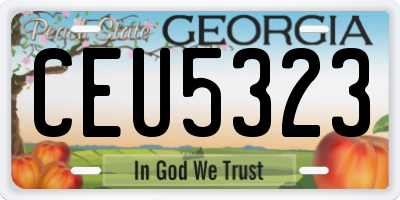GA license plate CEU5323