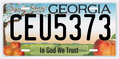 GA license plate CEU5373