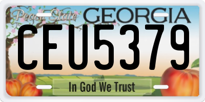 GA license plate CEU5379