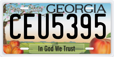 GA license plate CEU5395