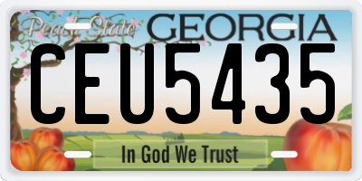 GA license plate CEU5435