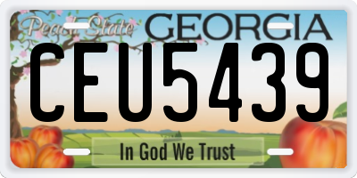 GA license plate CEU5439