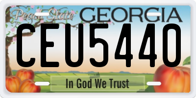 GA license plate CEU5440