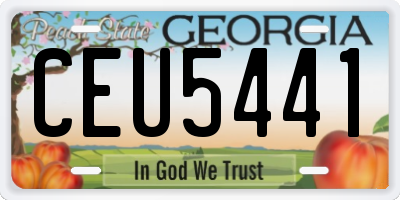 GA license plate CEU5441