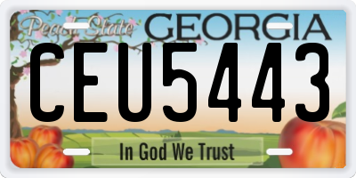 GA license plate CEU5443