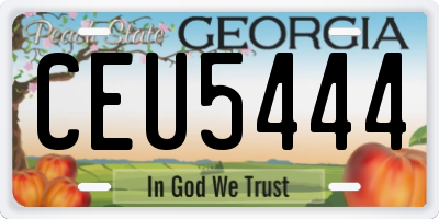 GA license plate CEU5444