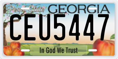 GA license plate CEU5447