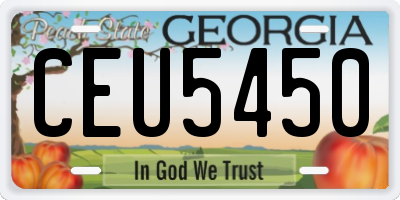 GA license plate CEU5450