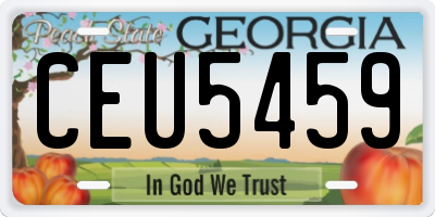 GA license plate CEU5459
