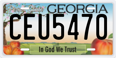 GA license plate CEU5470
