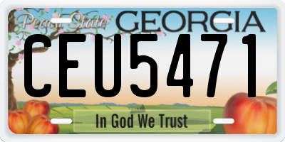 GA license plate CEU5471