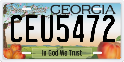 GA license plate CEU5472