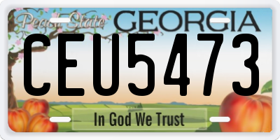 GA license plate CEU5473