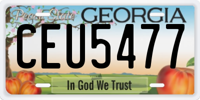 GA license plate CEU5477