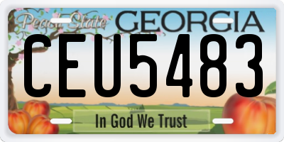 GA license plate CEU5483