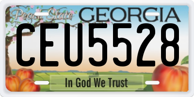 GA license plate CEU5528