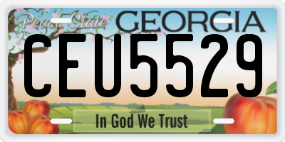 GA license plate CEU5529