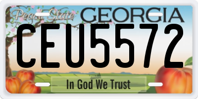 GA license plate CEU5572