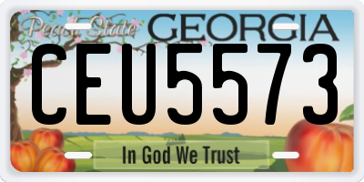 GA license plate CEU5573
