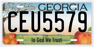 GA license plate CEU5579
