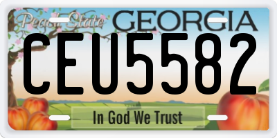 GA license plate CEU5582